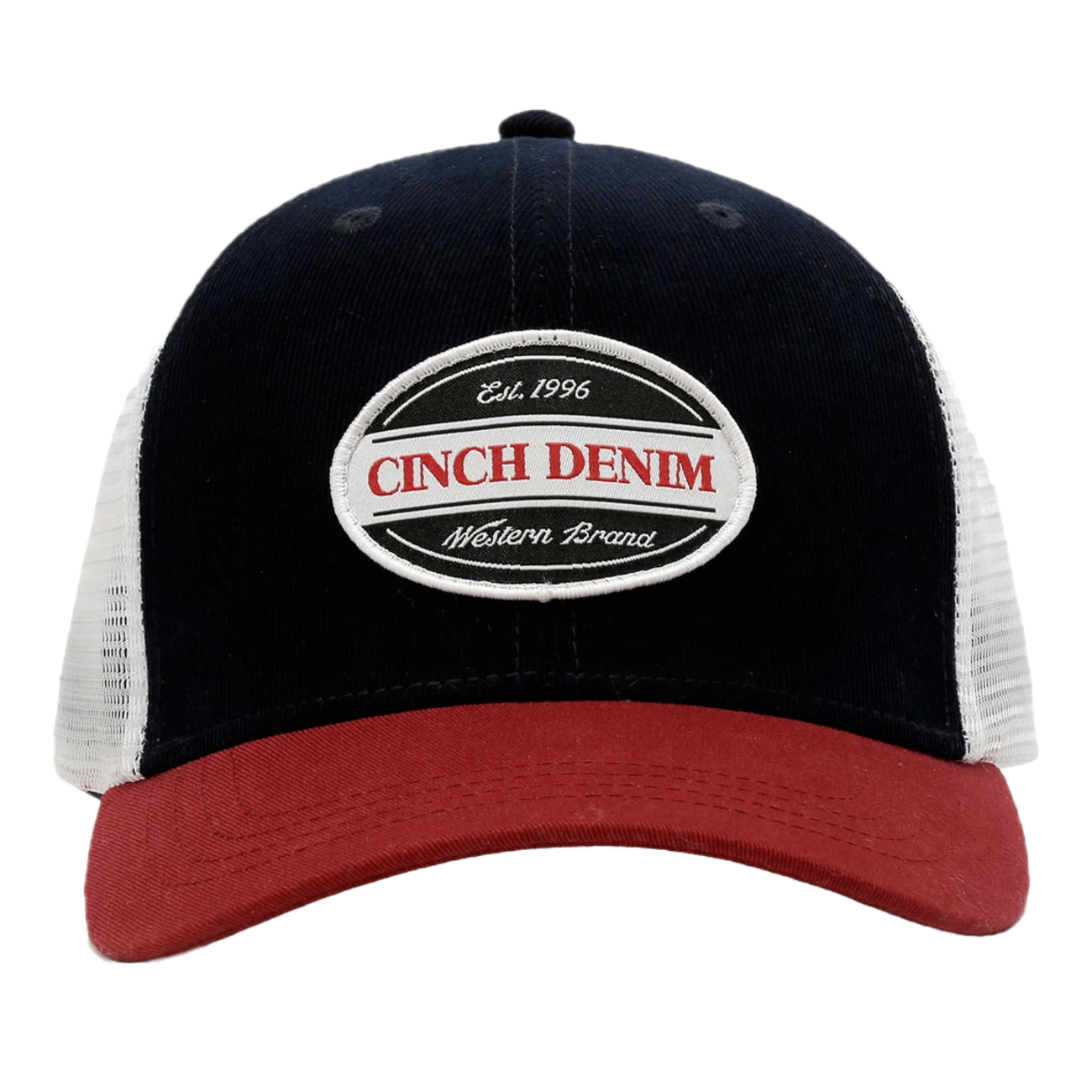 Cinch® Men's Navy & Red Mid Profile Trucker Cap MCC0511010 3 Cinch® Men's Navy & Red Mid Profile Trucker Cap MCC0511010