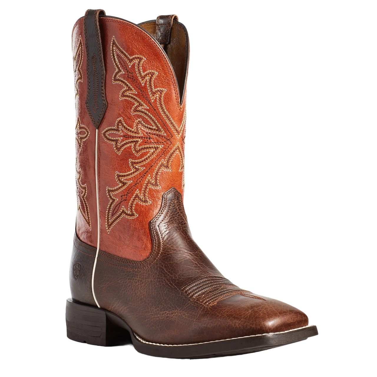 Ariat Men's Qualifier Wicker & Orange Boom Boots 10035900 3 Ariat Men's Qualifier Wicker & Orange Boom Boots 10035900