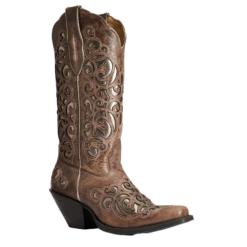 AriatĀ® Ladies Crackled Taupe & Gunmetal Divine Boots 10034110