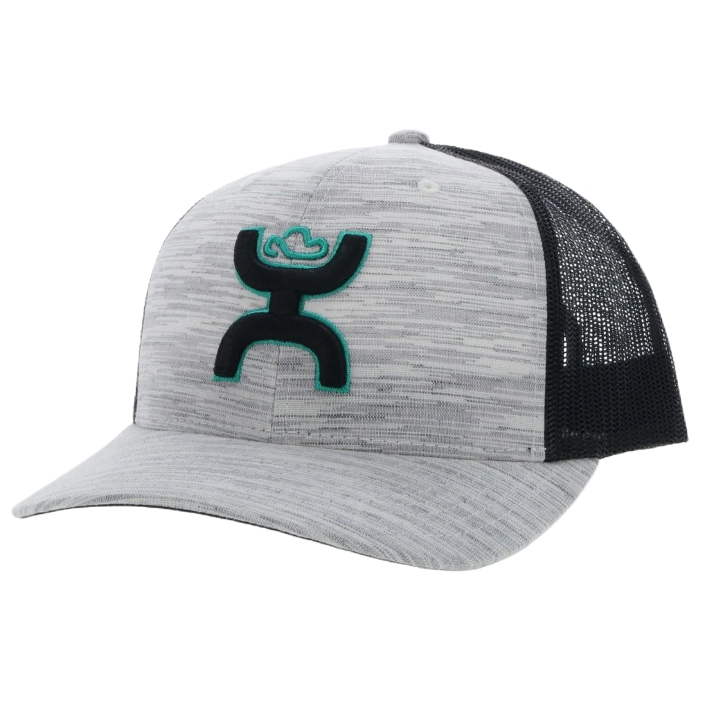 Hooey "Sterling" 6-Panel Grey & Black Trucker Cap 2217T-GYBK 3 Hooey "Sterling" 6-Panel Grey & Black Trucker Cap 2217T-GYBK