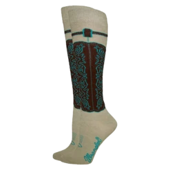 Wrangler® Ladies Wild West Boot Khaki Knee High Socks 00261-3550-MED