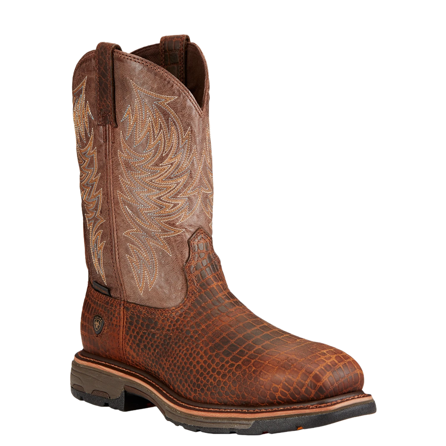 Ariat® Men's WorkHog Brown Croco Print Composite Toe Boots 10017416 3 Ariat® Men's WorkHog Brown Croco Print Composite Toe Boots 10017416