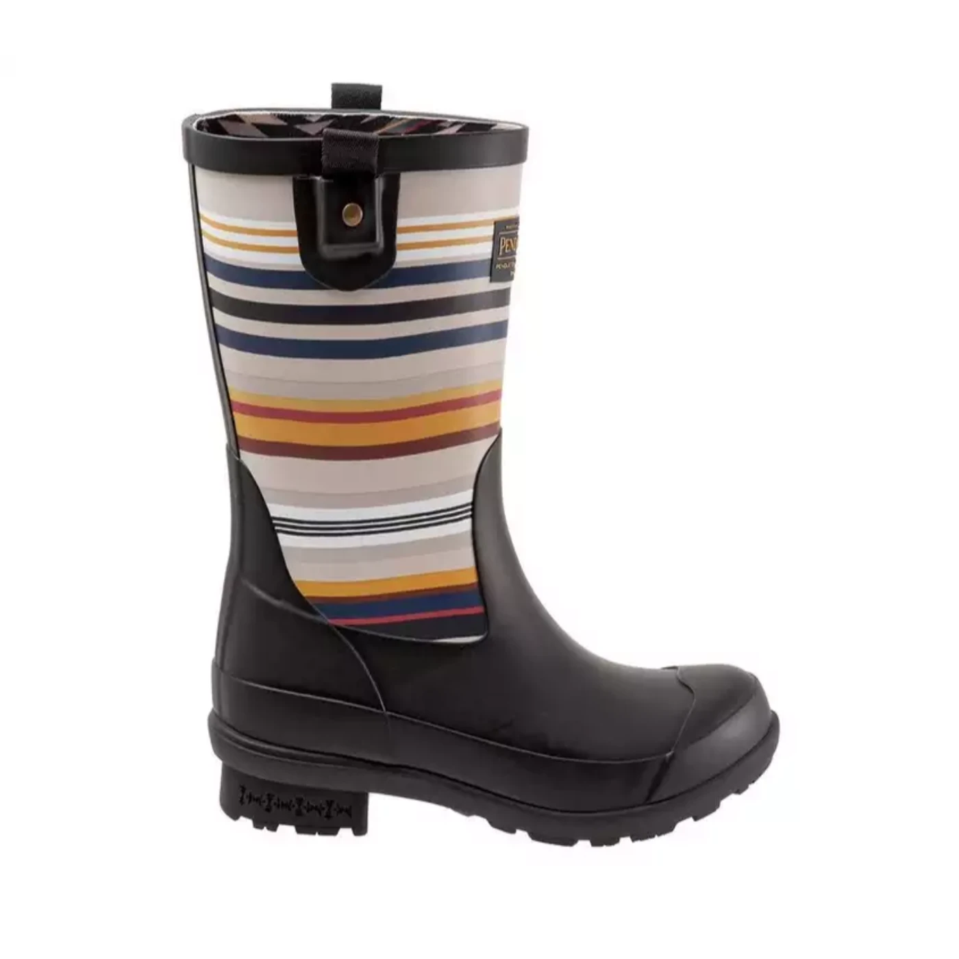 Pendleton® Ladies Bridger Stripe Black Mid Rain Boots PW2280-001 5 Pendleton® Ladies Bridger Stripe Black Mid Rain Boots PW2280-001 - Image 3