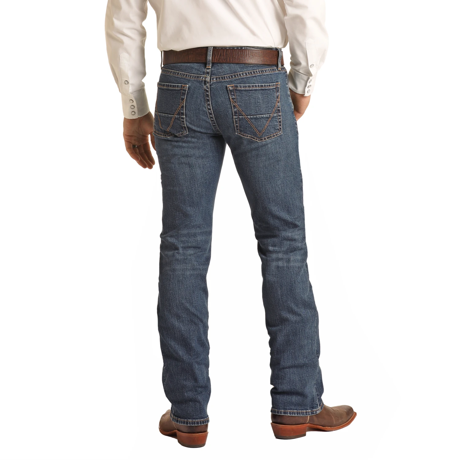 Rock & Roll Men's Vintage '46 Revolver Dark Wash Straight Leg Jeans RRMD1RRZS1 3 Rock & Roll Men's Vintage '46 Revolver Dark Wash Straight Leg Jeans RRMD1RRZS1