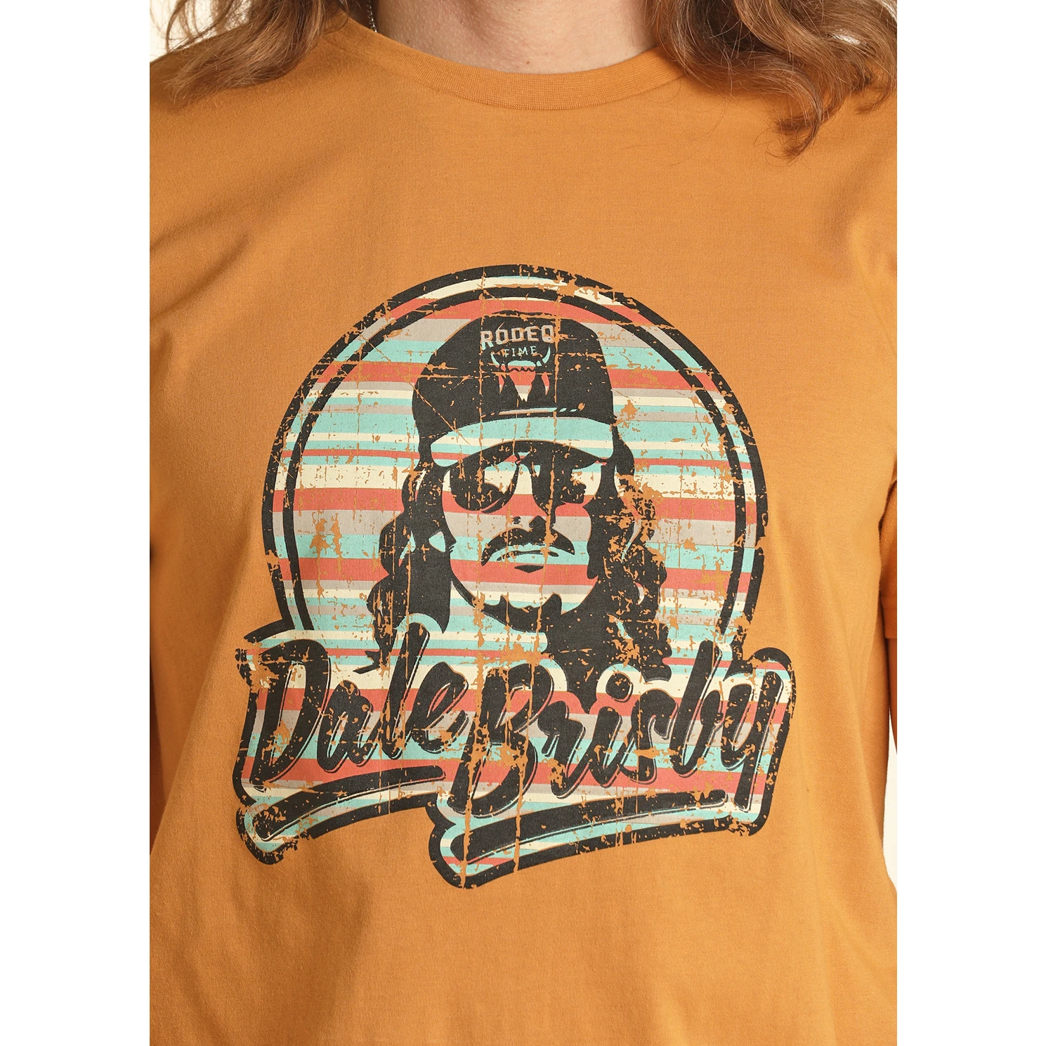 Rock & Roll Cowboy® Unisex Dale Brisby Mustard Graphic Tee RRUT21R0J4 5 Rock & Roll Cowboy® Unisex Dale Brisby Mustard Graphic Tee RRUT21R0J4 - Image 3