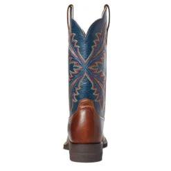 Ariat Ladies West Bound Russet Rebel & Navy Square Toe Boots 10035986 -Ariat S21 WMS WEST 10035986 heel