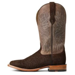 Ariat Men's Circuit Rockridge Dark Coffee & Conch Tan Boots 10040241 12 Ariat Men's Circuit Rockridge Dark Coffee & Conch Tan Boots 10040241 -Ariat S22 MNS WEST 10040241 side