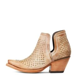 Ariat® Ladies Dixon Studs Old West Tan Snip Toe Booties 10038382 12 Ariat® Ladies Dixon Studs Old West Tan Snip Toe Booties 10038382 -Ariat S22 WMS WEST 10038382 side