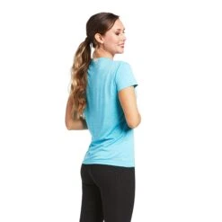 Ariat Ladies Laguna Short Sleeve Bachelor Button Shirt 10039405 8 Ariat Ladies Laguna Short Sleeve Bachelor Button Shirt 10039405 -Ariat S22 WMS WEST 10039405 back