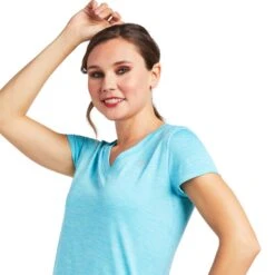 Ariat Ladies Laguna Short Sleeve Bachelor Button Shirt 10039405 9 Ariat Ladies Laguna Short Sleeve Bachelor Button Shirt 10039405 -Ariat S22 WMS WEST 10039405 detail01