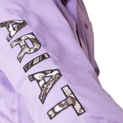 Ariat® Men's Team Logo Twill Violet Tulip Button Down Shirt 10043521 10 Ariat® Men's Team Logo Twill Violet Tulip Button Down Shirt 10043521 -Ariat S23 MNS WEST 10043521 detail02