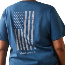 Ariat® Ladies Rebar CottonStrong Key Largo USA Flag T-Shirt 10043846 11 Ariat® Ladies Rebar CottonStrong Key Largo USA Flag T-Shirt 10043846 -Ariat S23 WMS WEST 10043846 detail03 plus