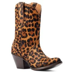 Ariat® Ladies Bandida Leopard Hair On Western Boots 10044393 10 Ariat® Ladies Bandida Leopard Hair On Western Boots 10044393 -Ariat S23 WMS WEST 10044393 medial