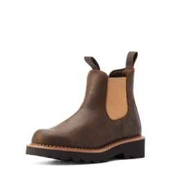 Ariat® Ladies Fatbaby Twin Gore Worn Hickory Western Boots 10044409 -Ariat S23 WMS WEST 10044409 3 4 front