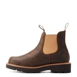 Ariat® Ladies Fatbaby Twin Gore Worn Hickory Western Boots 10044409 -Ariat S23 WMS WEST 10044409 side