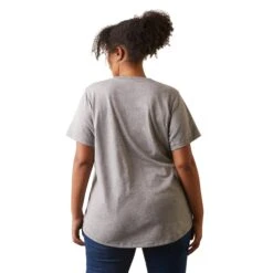 Ariat Ladies Rebar Workman Heather Grey T-Shirt 10043842 -Ariat S23 WMS WORK 10043842 back plus
