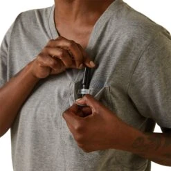 Ariat Ladies Rebar Workman Heather Grey T-Shirt 10043842 -Ariat S23 WMS WORK 10043842 detail02