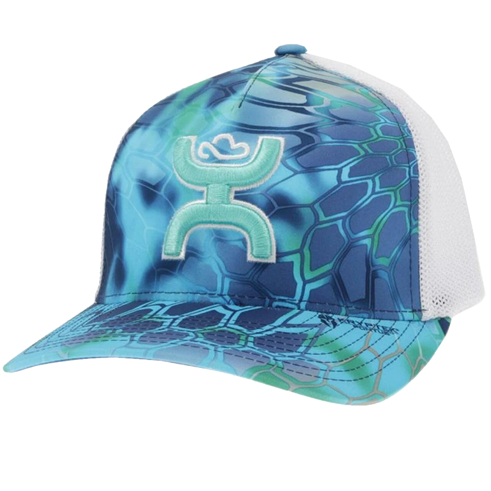 Hooey® Men's Bass 5-Panel Blue & White Trucker Hat 2155T-BLWH 3 Hooey® Men's Bass 5-Panel Blue & White Trucker Hat 2155T-BLWH