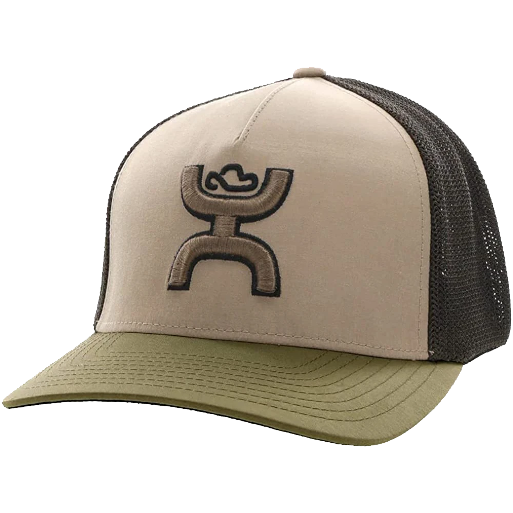 Hooey® Men's Coach 5-panel Tan & Brown Flexfit Cap 2212TNBR 3 Hooey® Men's Coach 5-panel Tan & Brown Flexfit Cap 2212TNBR