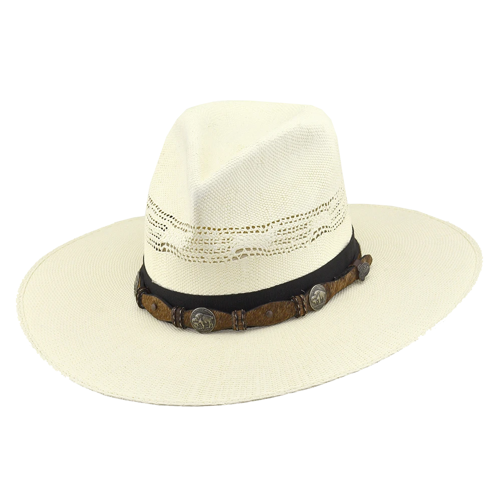 Justin Men's Freestone Bent Rail Bangora Straw Western Hat JS104FFRES 3 Justin Men's Freestone Bent Rail Bangora Straw Western Hat JS104FFRES