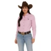 Kimes Ranch® Ladies Linville Solid Lilac Button Down Shirt S22-121212 1 Kimes Ranch® Ladies Linville Solid Lilac Button Down Shirt S22-121212 -Ariat s22 121212